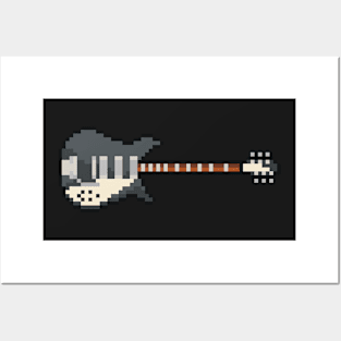 Pixel Black 325 Capri Guitar Posters and Art